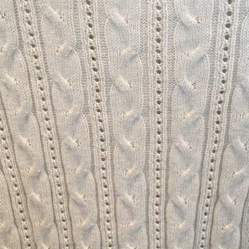 New Ann Taylor Knit Cream 3/4 Sleeved Top - Picture 4 of 6